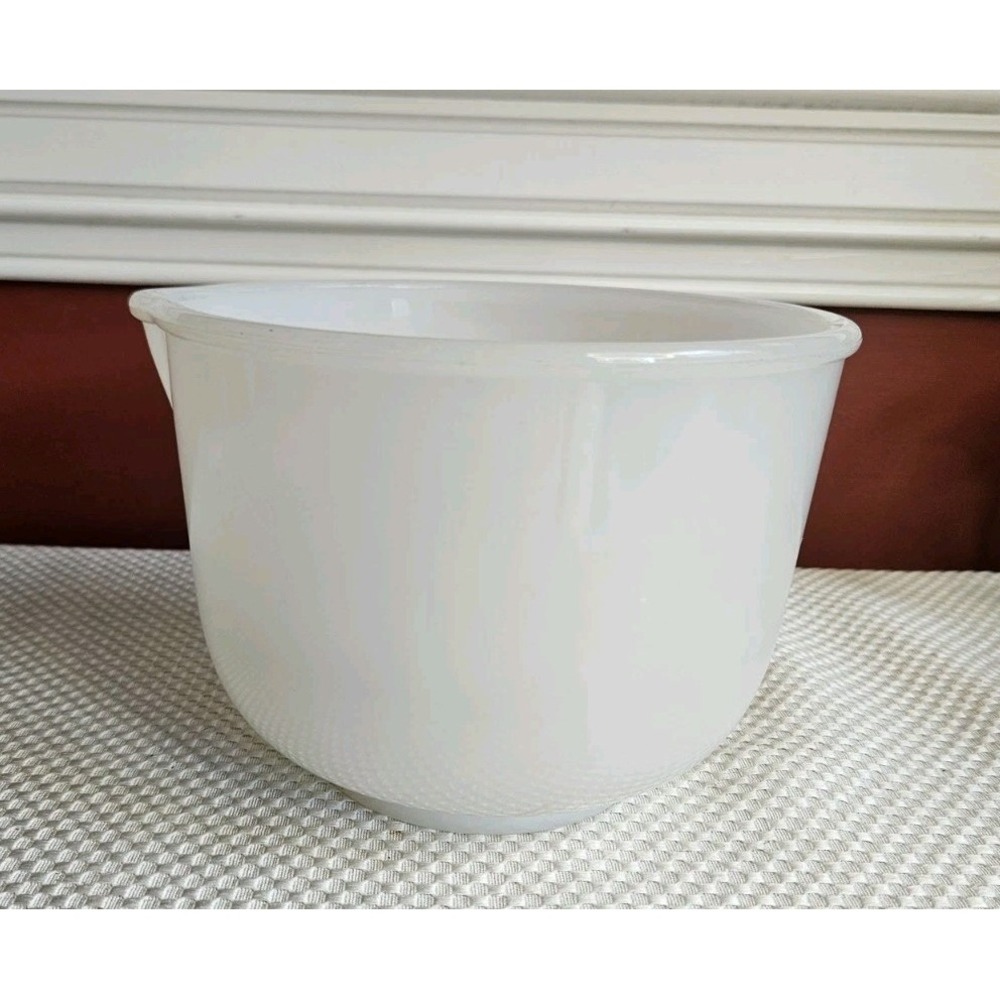 Vintage White Glasbake Sunbeam Mixmaster Bowl 20CJ Small Milk Glass Spout